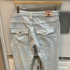 True Religion Fleece Jeans Light Blue Size 30